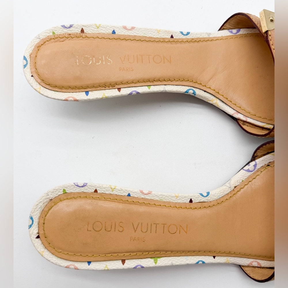 Louis Vuitton Y2K Murakami Multicolor LV
Monogram Mule Slide Sandals EU 37 US 7 - Picture 4 of 15